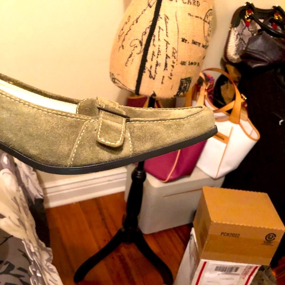 CALVIN KLEIN | Olive-green suede shoes - Picture 8 of 8